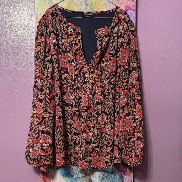 Lane Bryant Floral Blouse - Picture 1 of 6